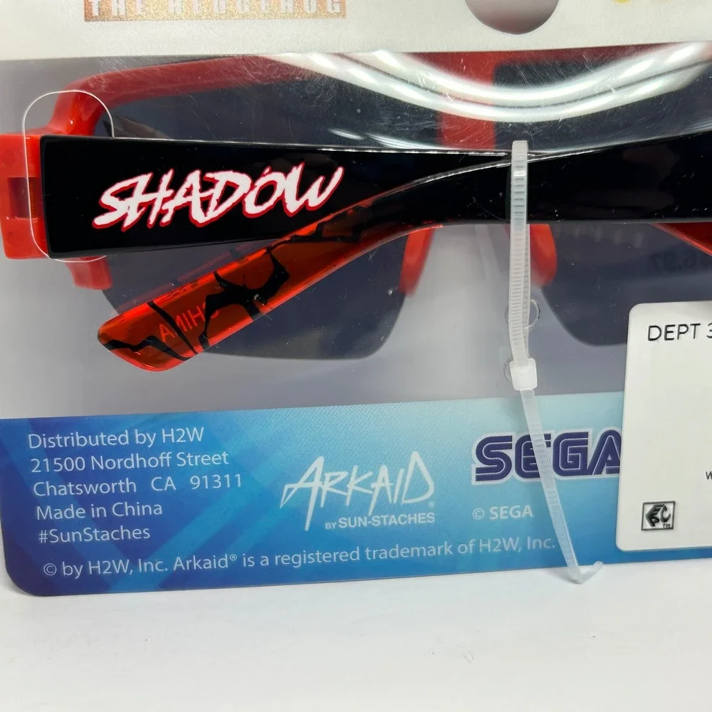 Sonic the Hedgehog Shadow Kids Sunglasses Black Red Wrap Shield NEW Summer Beach